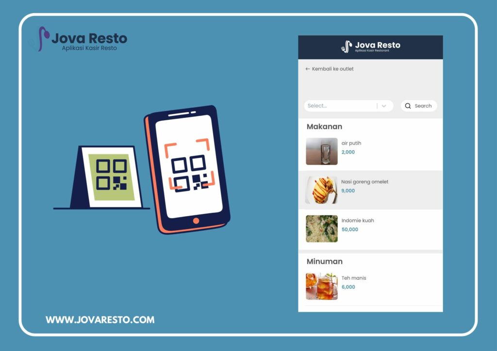 Jova Resto QR Scan - Pesan Sendiri Langsung dari Meja